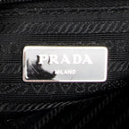 Shoulder Bag Flat Messenger Crossbody Black Nylon Canvas