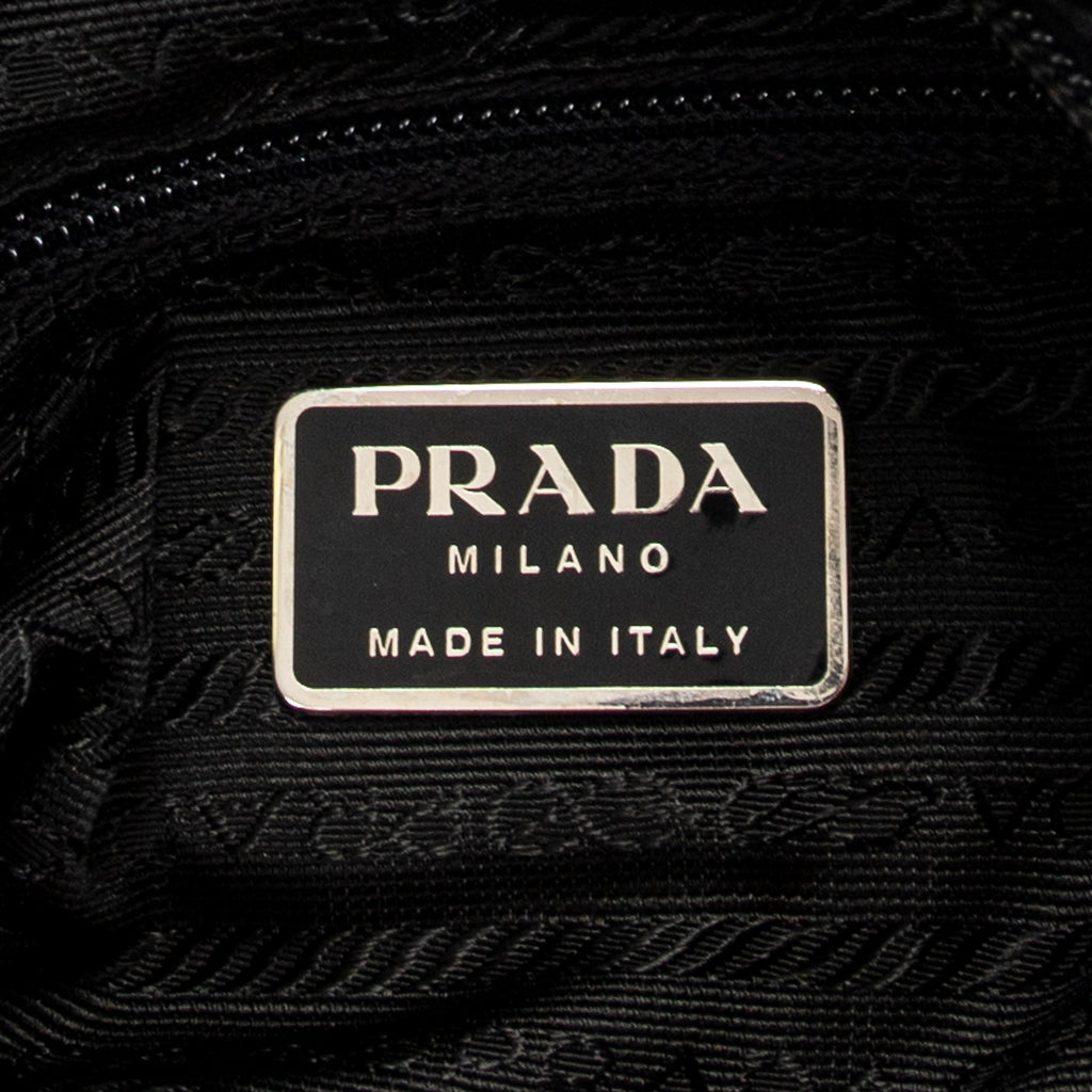 Prada - Sac bandoulière à rabat et petite boucle - Noir