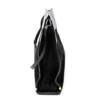 Shoulder Bag Convertible Tote Black Monogram Suede Leather