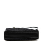 Shoulder Bag Convertible Tote Black Monogram Suede Leather