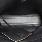 Shoulder Bag Convertible Tote Black Monogram Suede Leather
