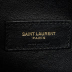 Shoulder Bag Convertible Tote Black Monogram Suede Leather