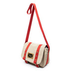 Shoulder Bag Antigua Besace PM Beige Woven Canvas