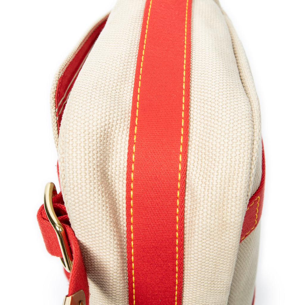Shoulder Bag Antigua Besace PM Beige Woven Canvas