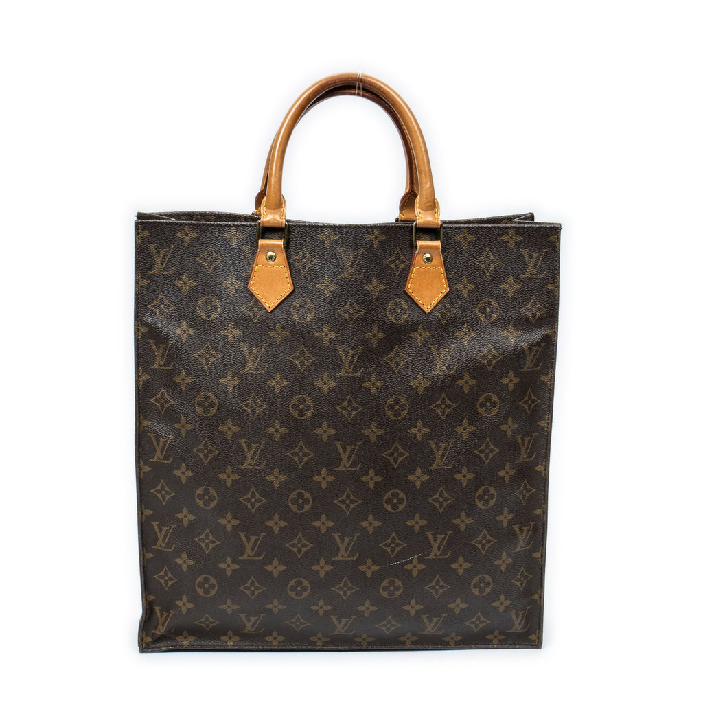 Handbag Sac Plat Brown Monogram Canvas