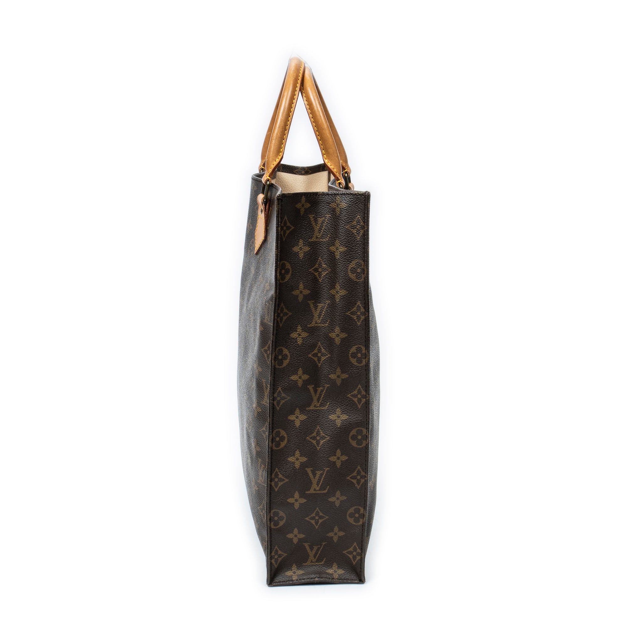 Handbag Sac Plat Brown Monogram Canvas