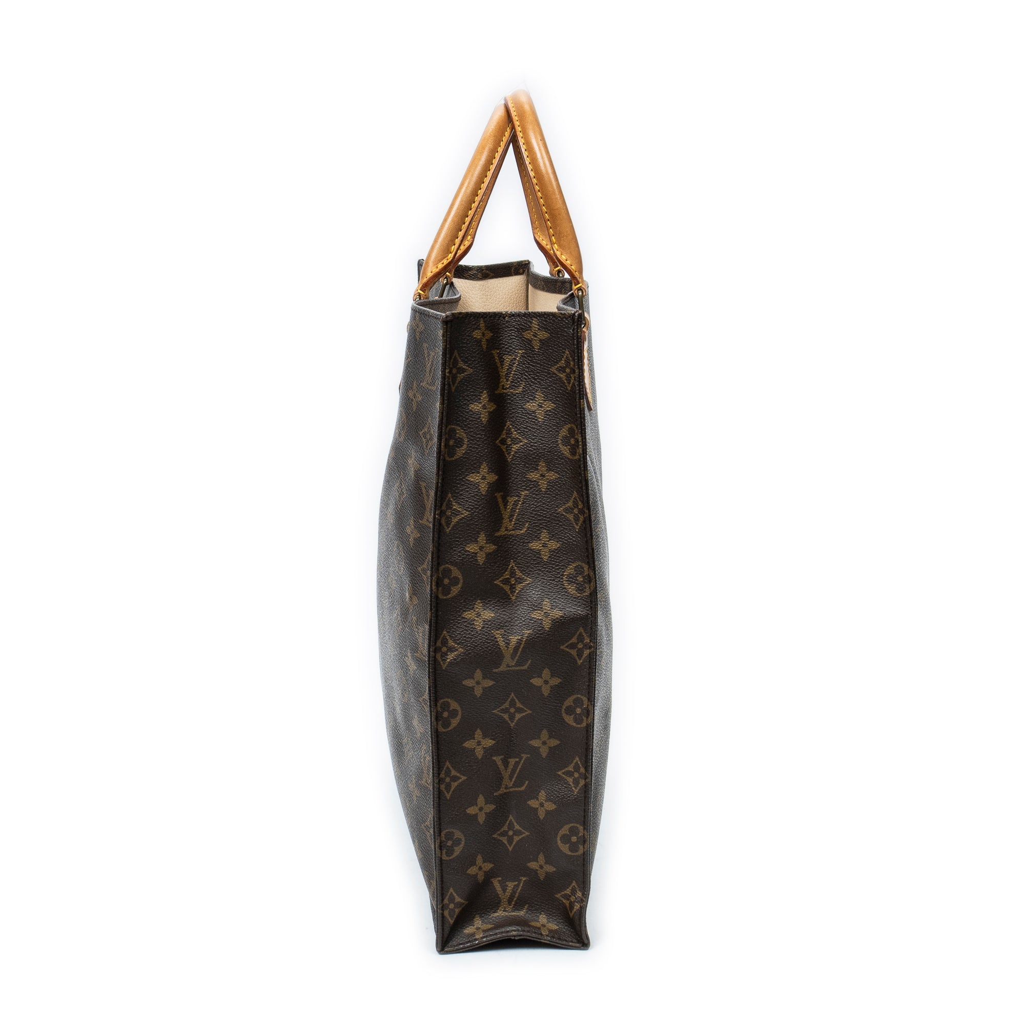 Handbag Sac Plat Brown Monogram Canvas
