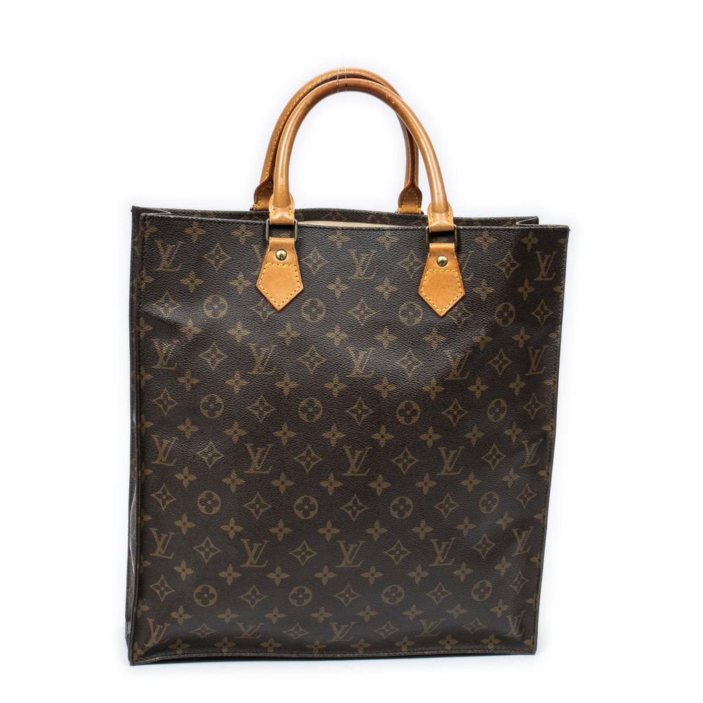 Handbag Sac Plat Brown Monogram Canvas