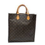 Handbag Sac Plat Brown Monogram Canvas