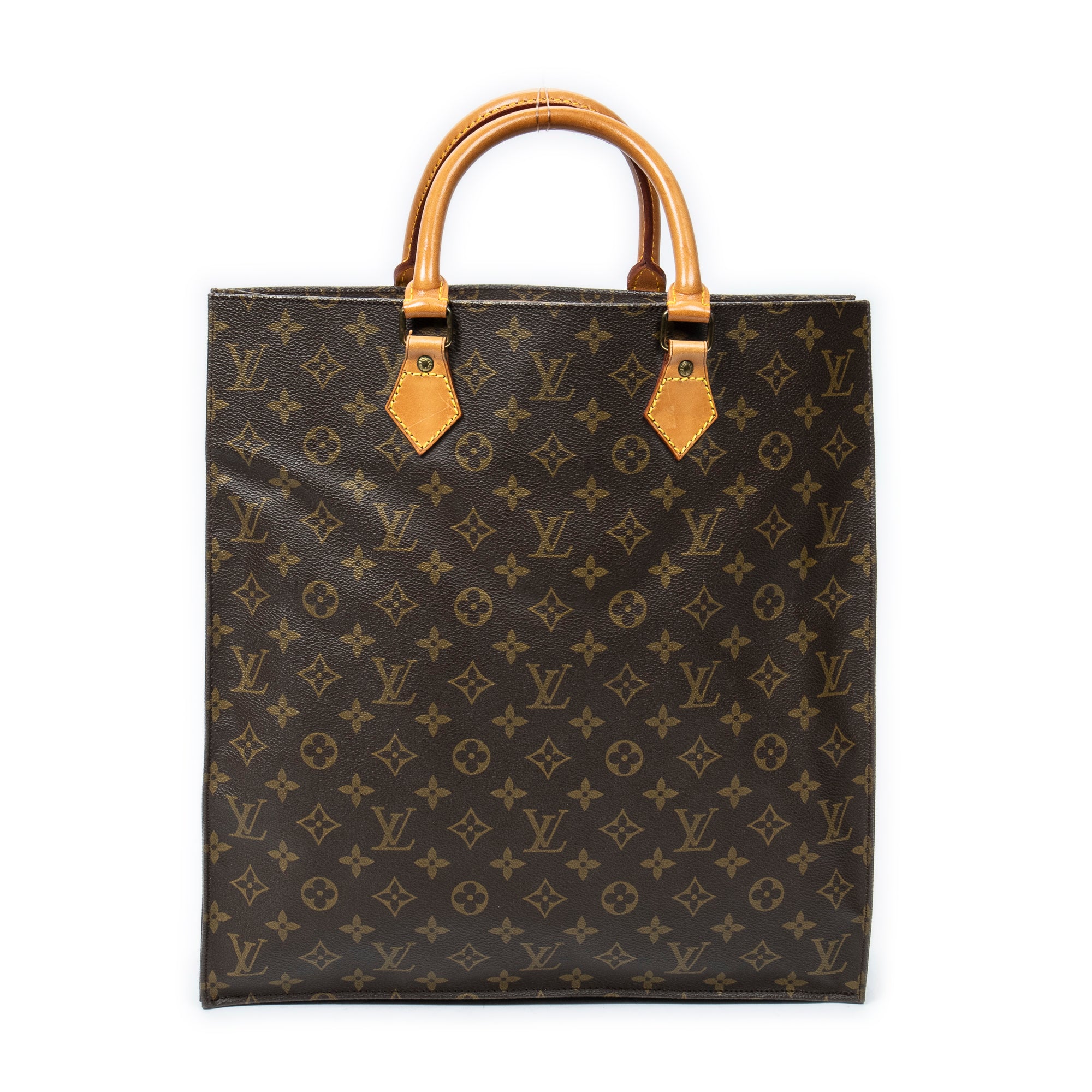 Handbag Sac Plat Brown Monogram Canvas