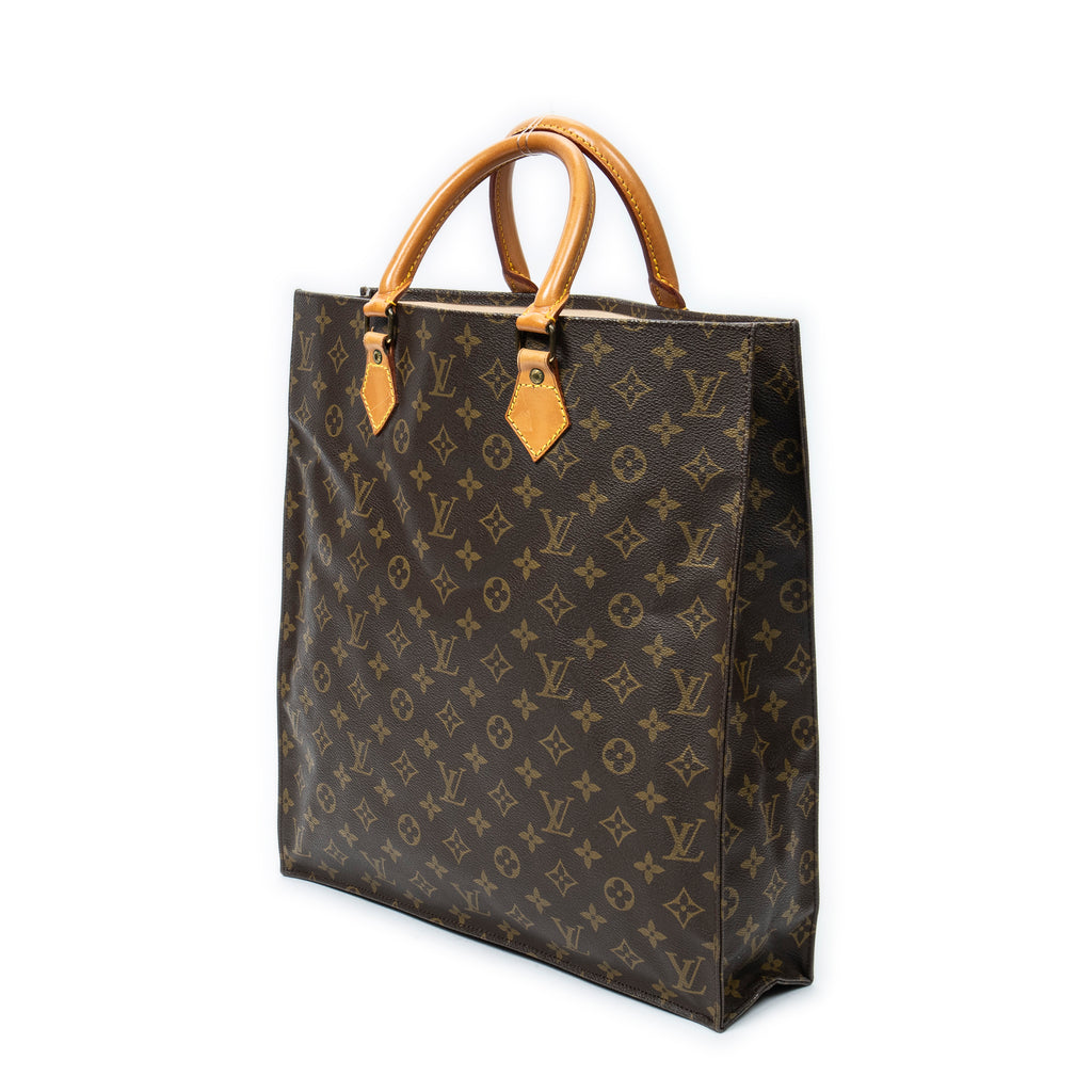 Handbag Sac Plat Brown Monogram Canvas