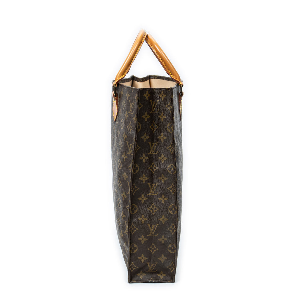 Handbag Sac Plat Brown Monogram Canvas