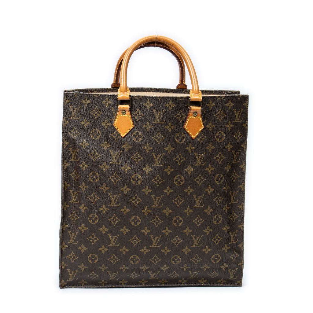 Handbag Sac Plat Brown Monogram Canvas