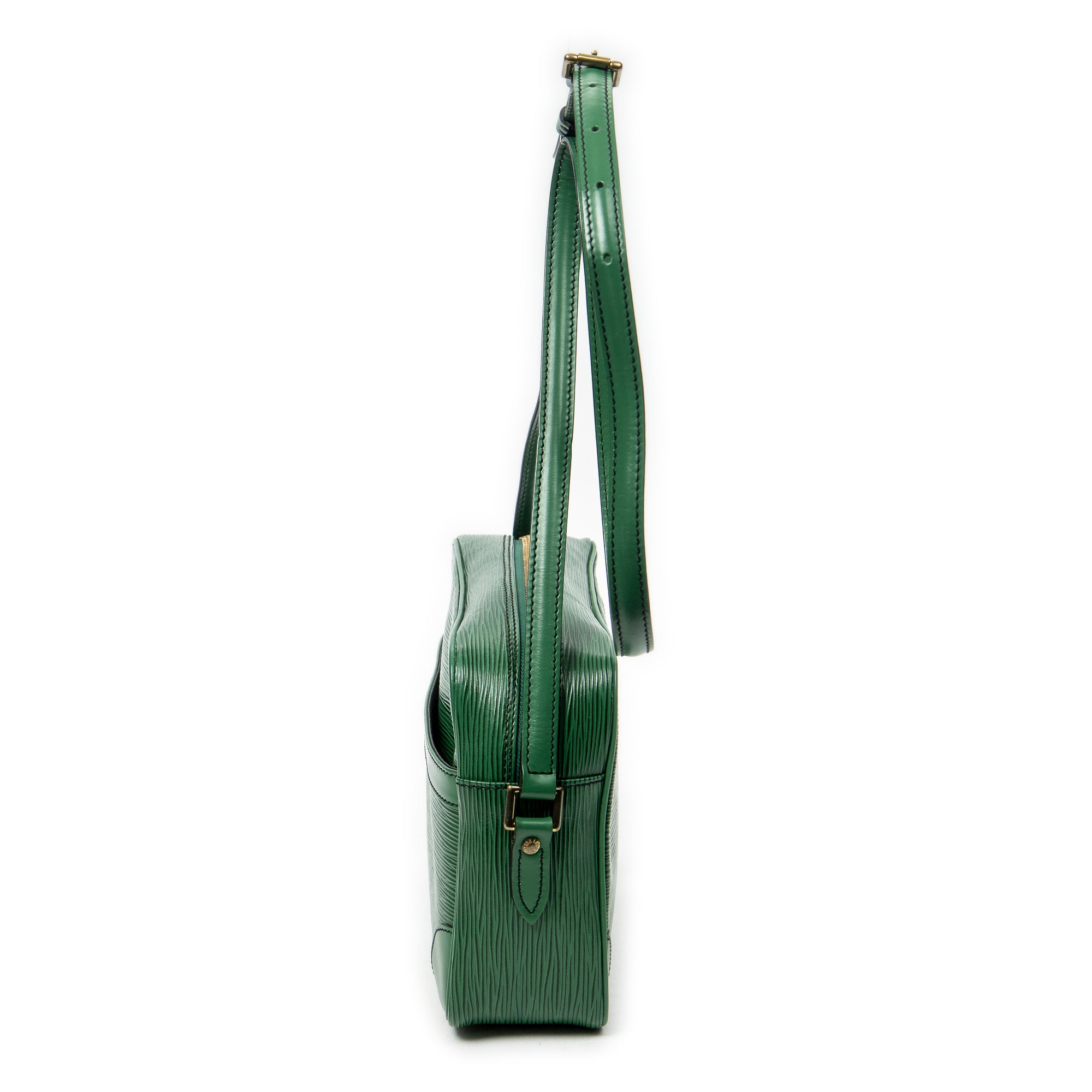 Shoulder Bag Trocadero Black Stitching 27 Green Epi
