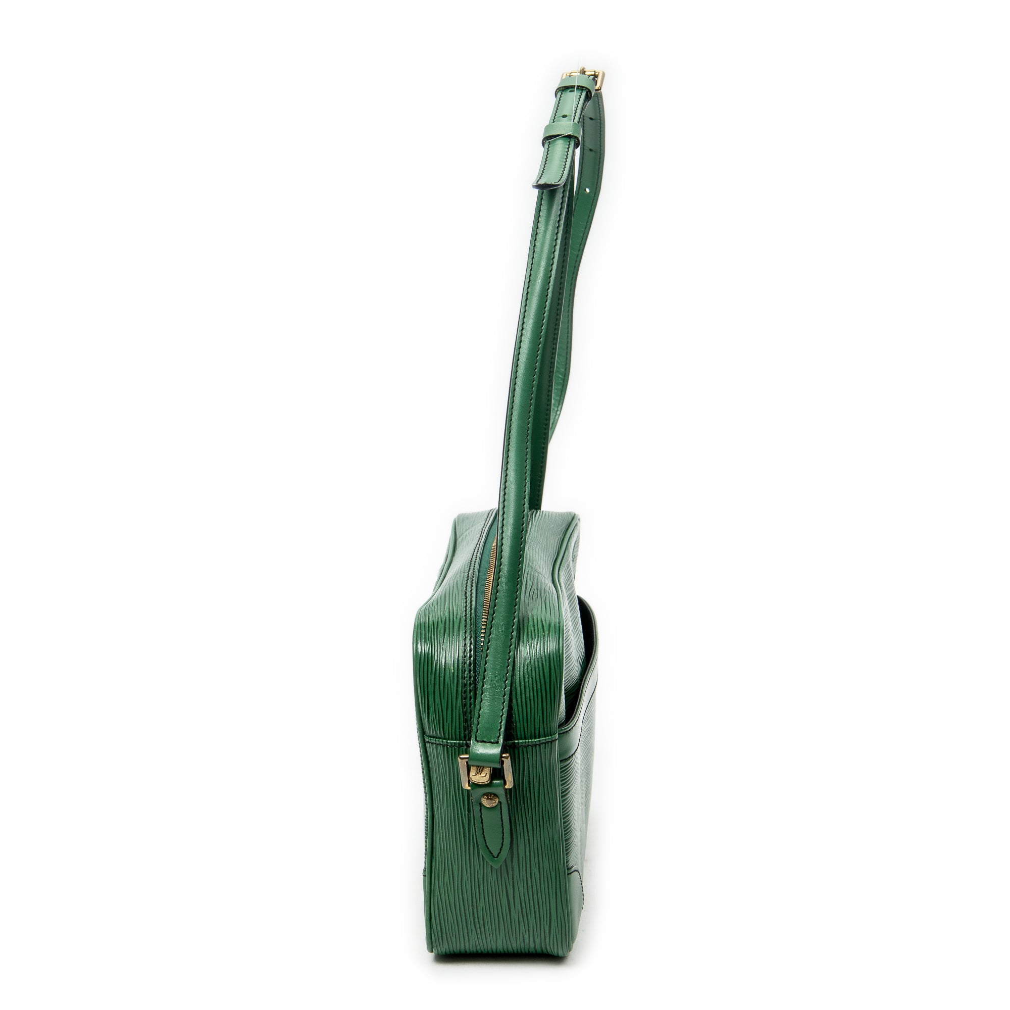 Shoulder Bag Trocadero Black Stitching 27 Green Epi