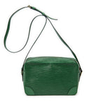 Shoulder Bag Trocadero Black Stitching 27 Green Epi