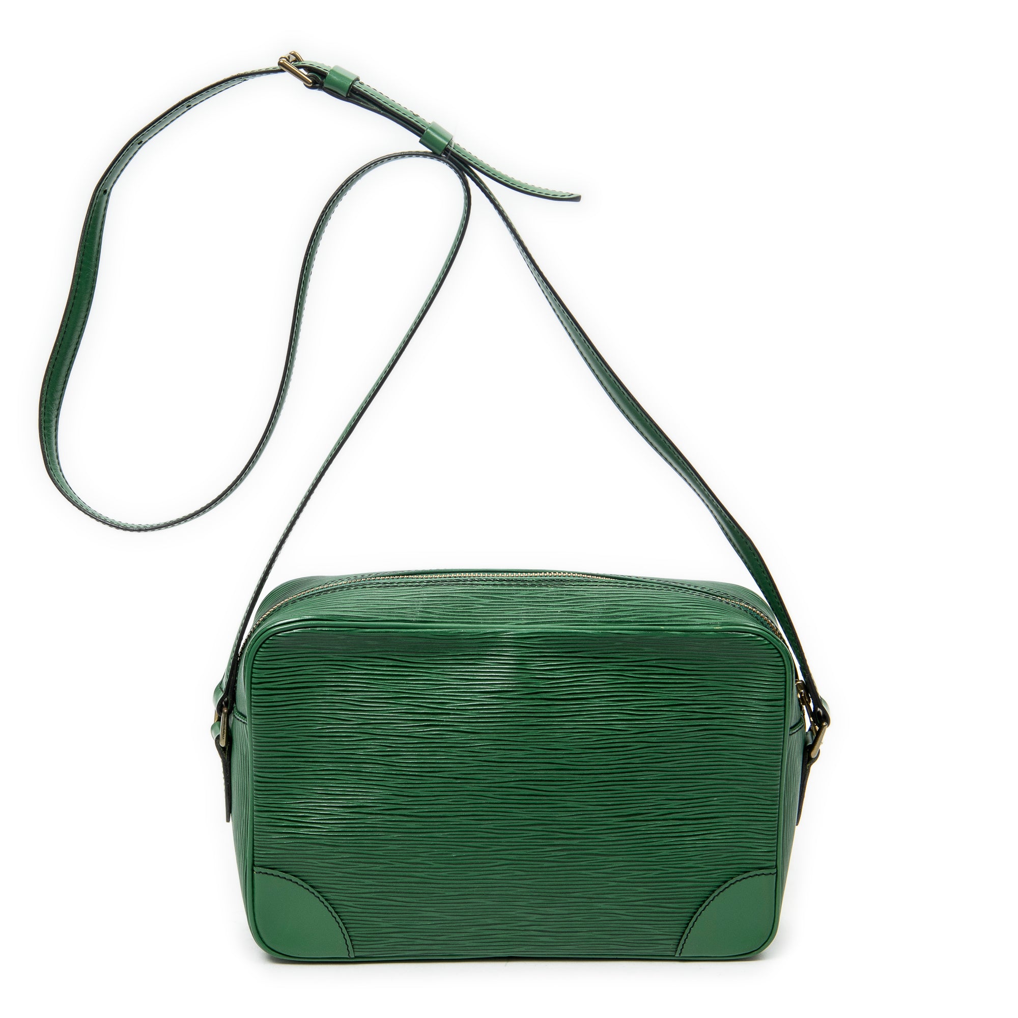 Shoulder Bag Trocadero Black Stitching 27 Green Epi