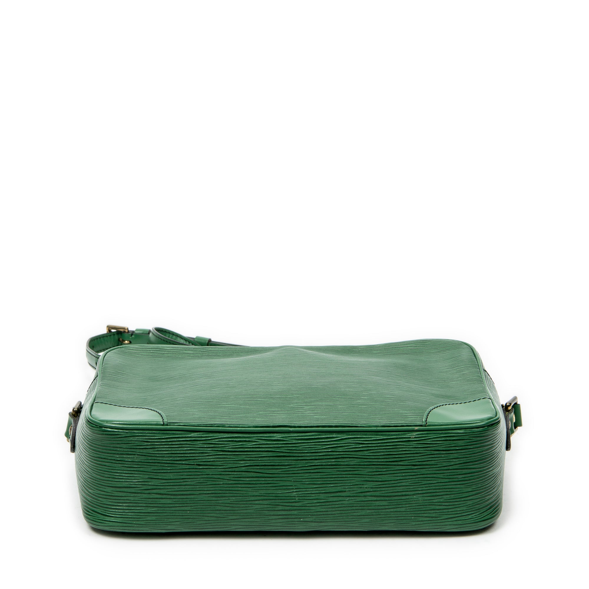 Shoulder Bag Trocadero Black Stitching 27 Green Epi