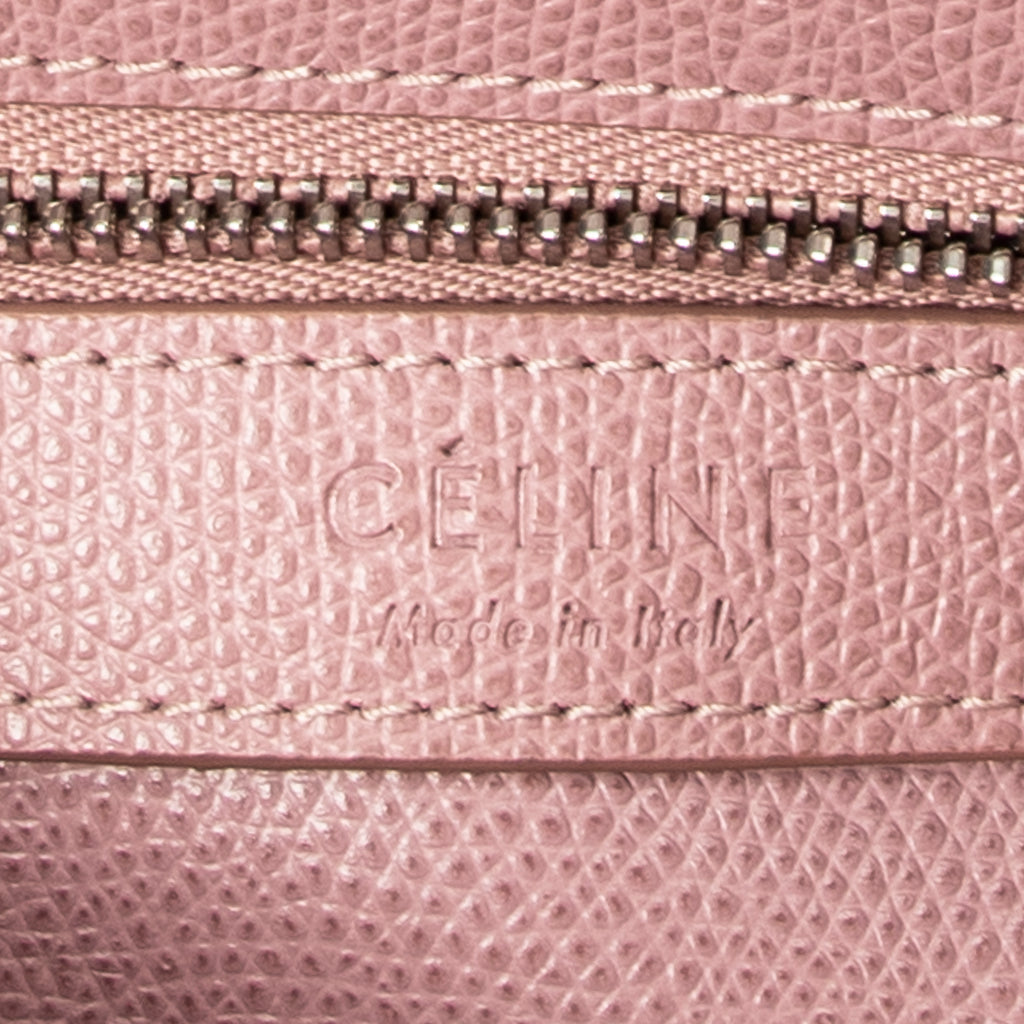 Shoulder Bag Small Bicolor Vertical Cabas Tote Light Pink Grained Calfskin Leather