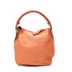 Shoulder Bag Medium Marcie Hobo Peach Grained Calfskin Leather