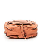 Shoulder Bag Medium Marcie Hobo Peach Grained Calfskin Leather