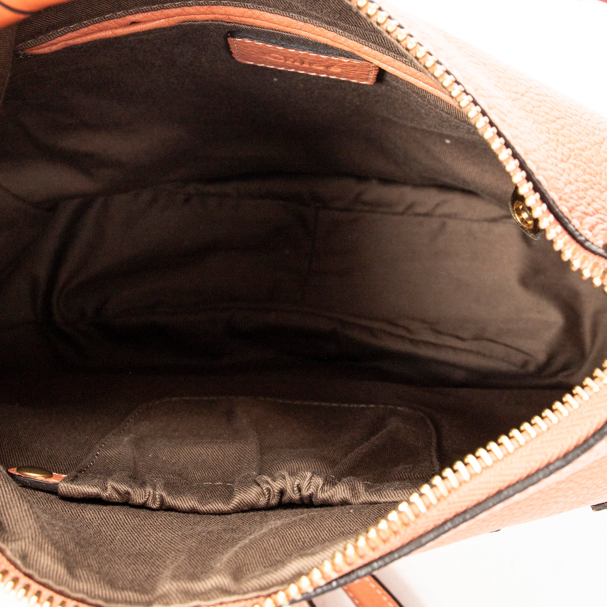 Shoulder Bag Medium Marcie Hobo Peach Grained Calfskin Leather