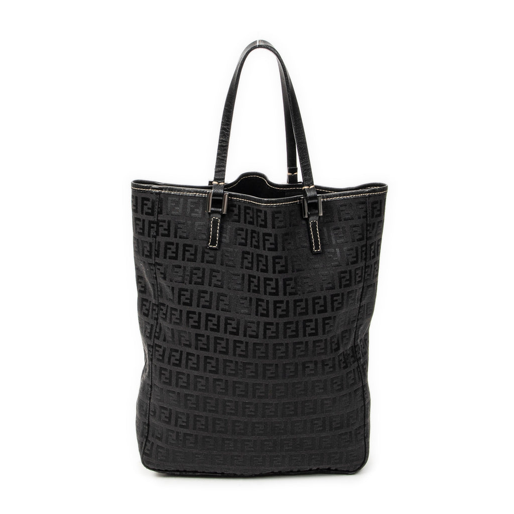 Handbag Vertical Shopping Tote Black Zucchino Canvas