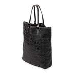 Handbag Vertical Shopping Tote Black Zucchino Canvas