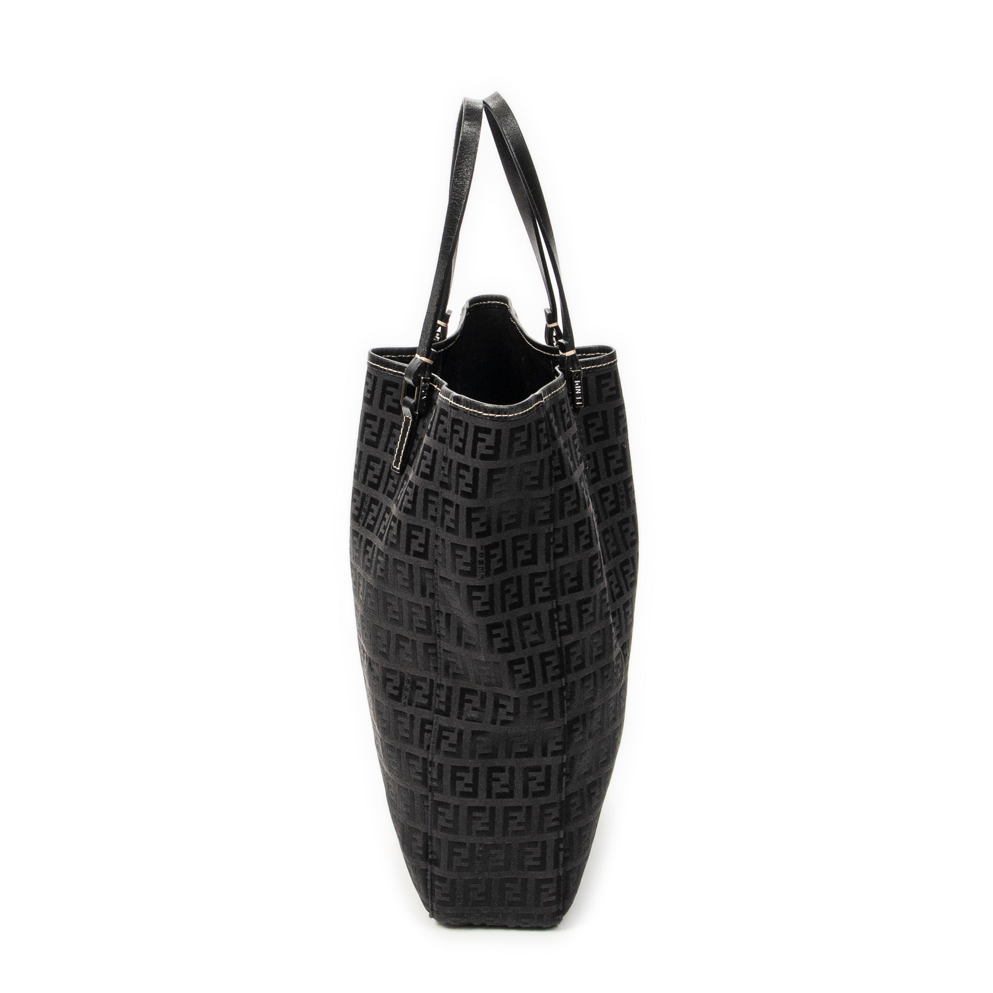 Handbag Vertical Shopping Tote Black Zucchino Canvas