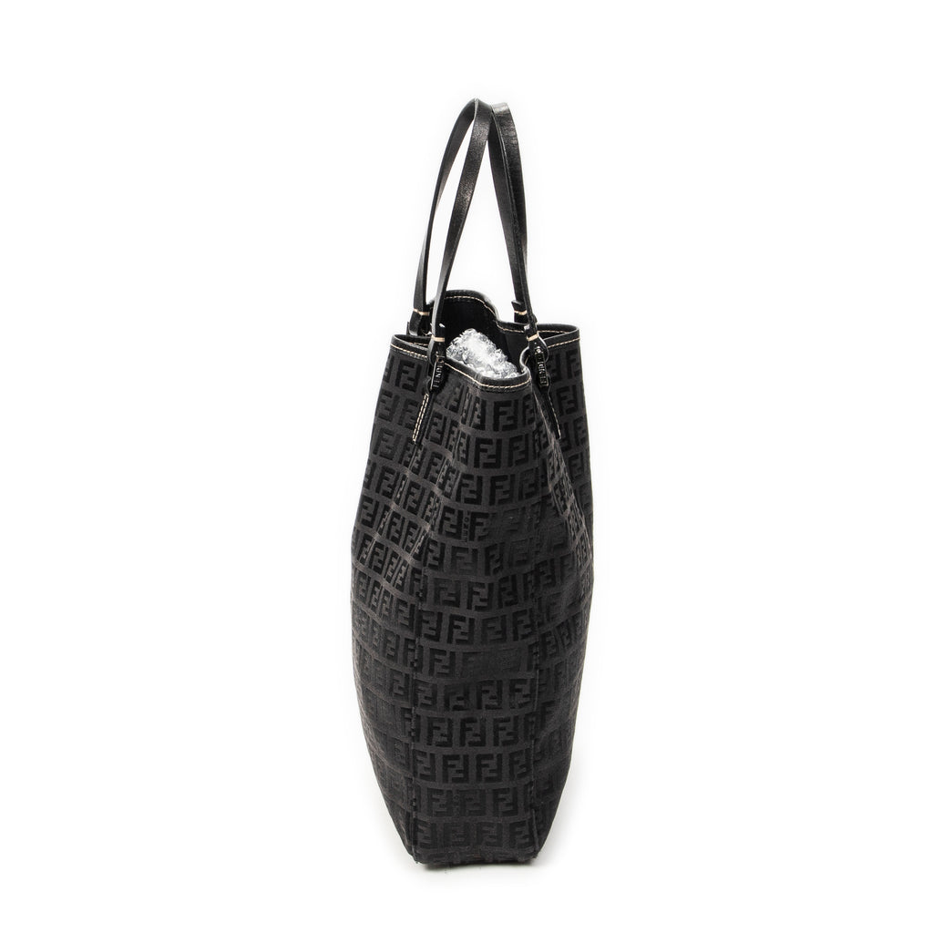 Handbag Vertical Shopping Tote Black Zucchino Canvas