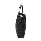 Handbag Vertical Shopping Tote Black Zucchino Canvas