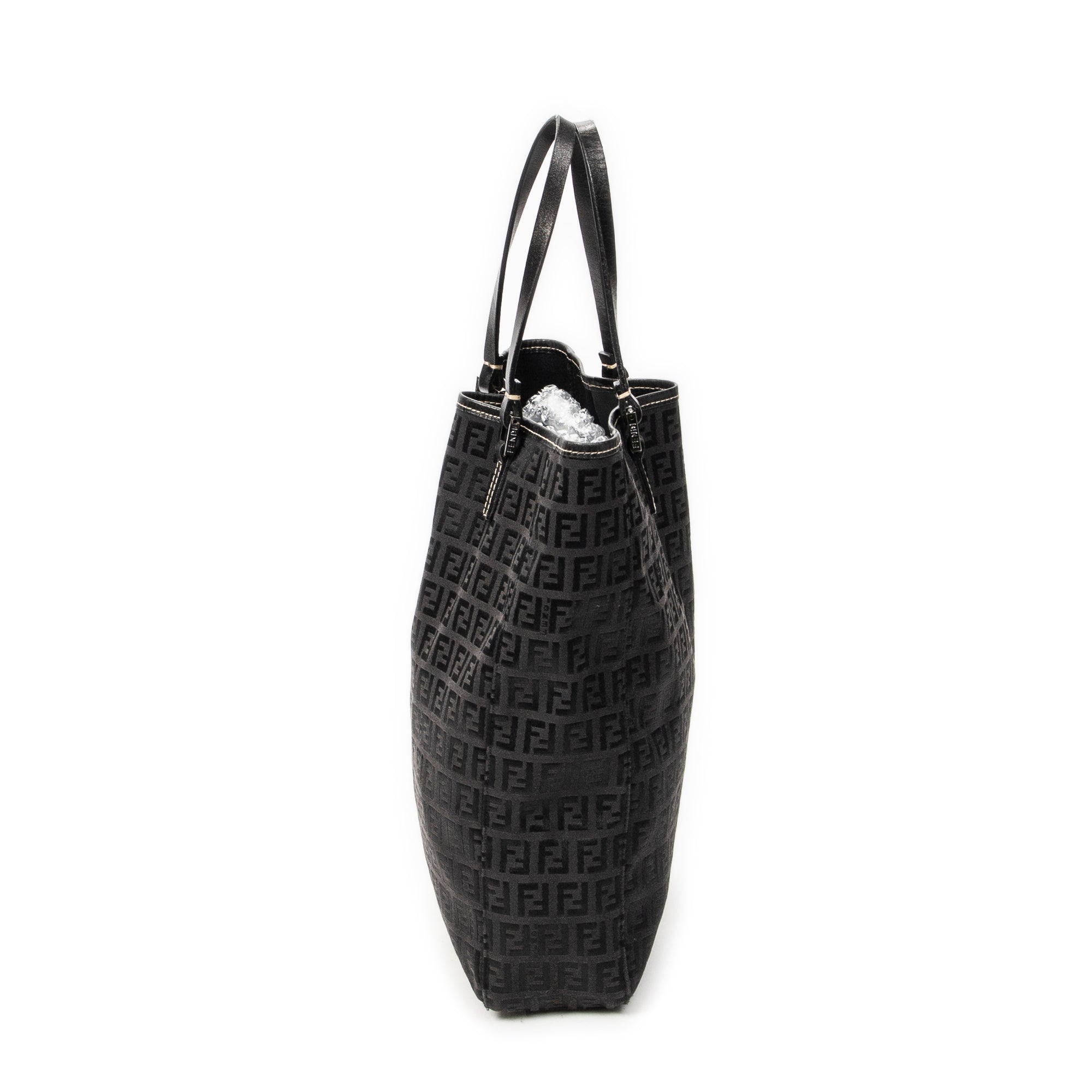Handbag Vertical Shopping Tote Black Zucchino Canvas