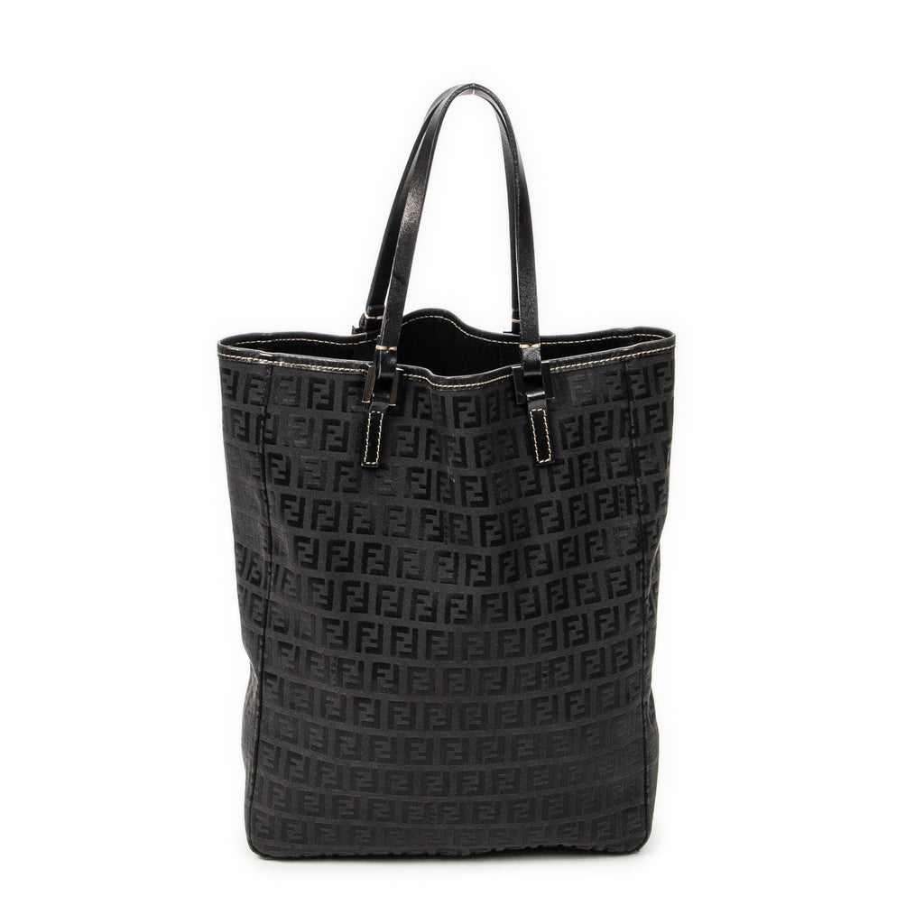 Handbag Vertical Shopping Tote Black Zucchino Canvas