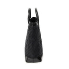 Shoulder Bag Tall Shopping Tote Black Monogrammed Canvas
