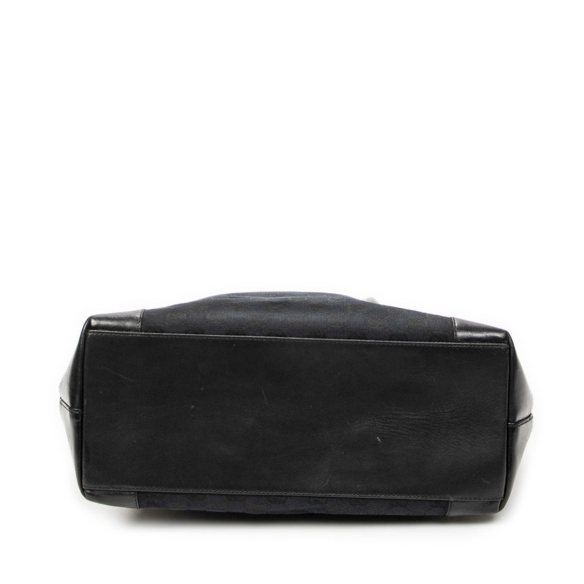 Shoulder Bag Tall Shopping Tote Black Monogrammed Canvas
