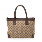Shoulder Bag Zip Shopping Tote Beige Monogrammed Canvas