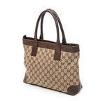 Shoulder Bag Zip Shopping Tote Beige Monogrammed Canvas
