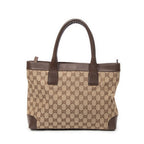 Shoulder Bag Zip Shopping Tote Beige Monogrammed Canvas