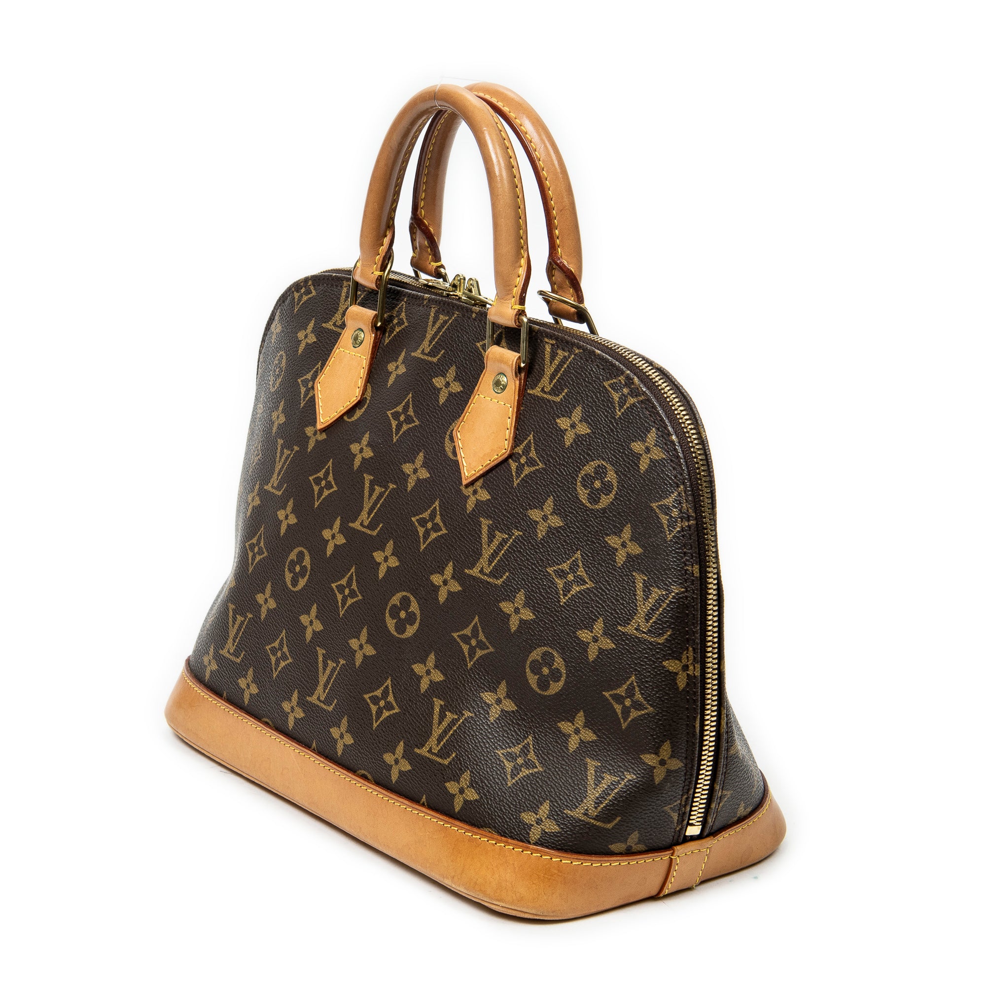 Handbag Alma PM Brown Monogram Canvas