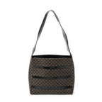 Shoulder Bag Vintage Shoulder Hobo Black Macadam Coated Canvas