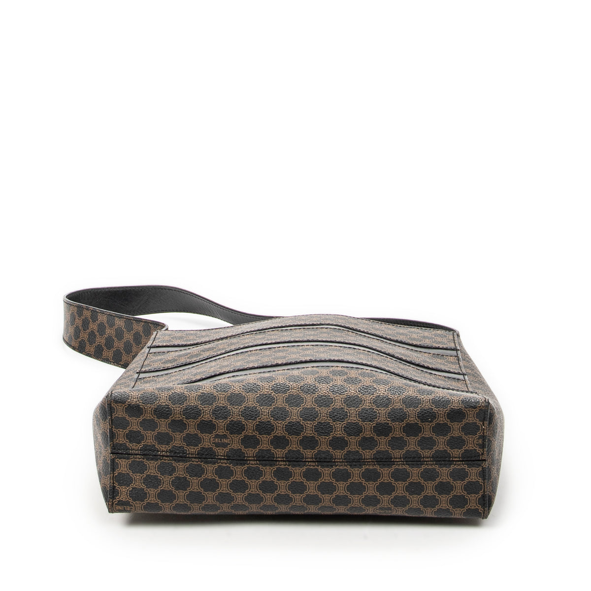 Shoulder Bag Vintage Shoulder Hobo Black Macadam Coated Canvas