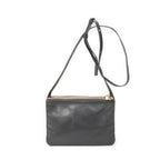 Shoulder Bag Small Trio Crossbody Grey Calfskin Leather