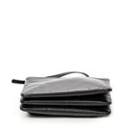 Shoulder Bag Small Trio Crossbody Black Calfskin Leather