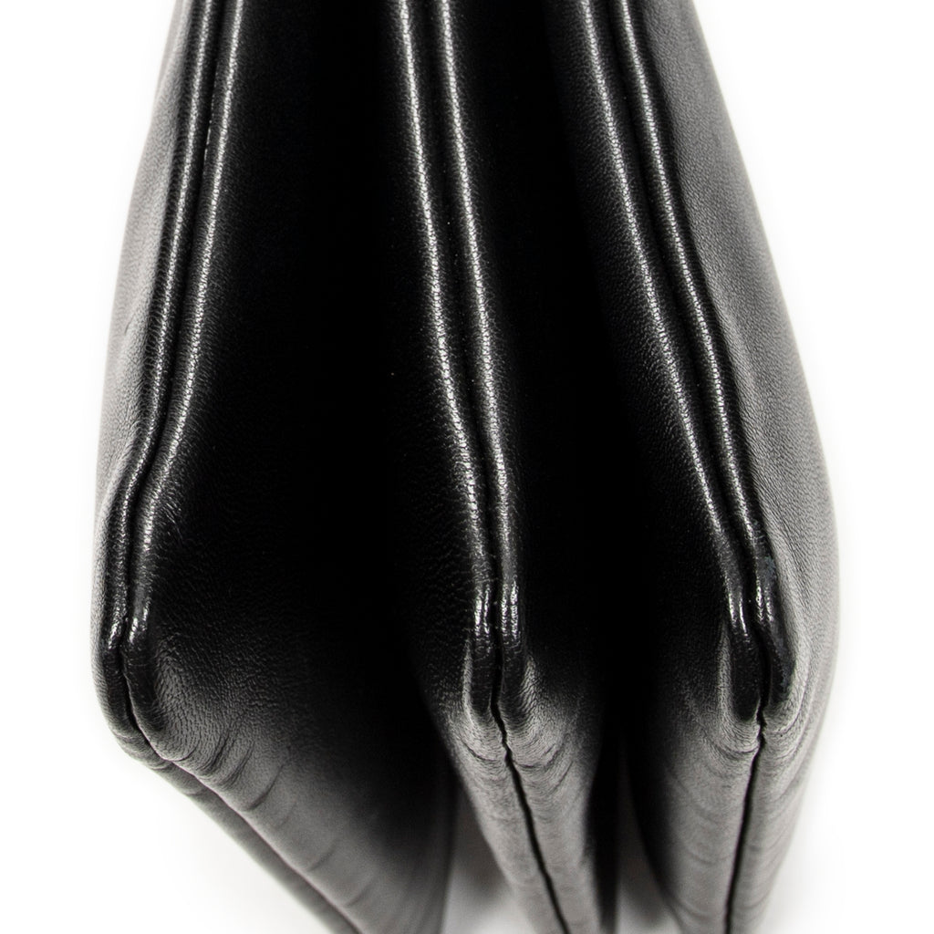Shoulder Bag Small Trio Crossbody Black Calfskin Leather