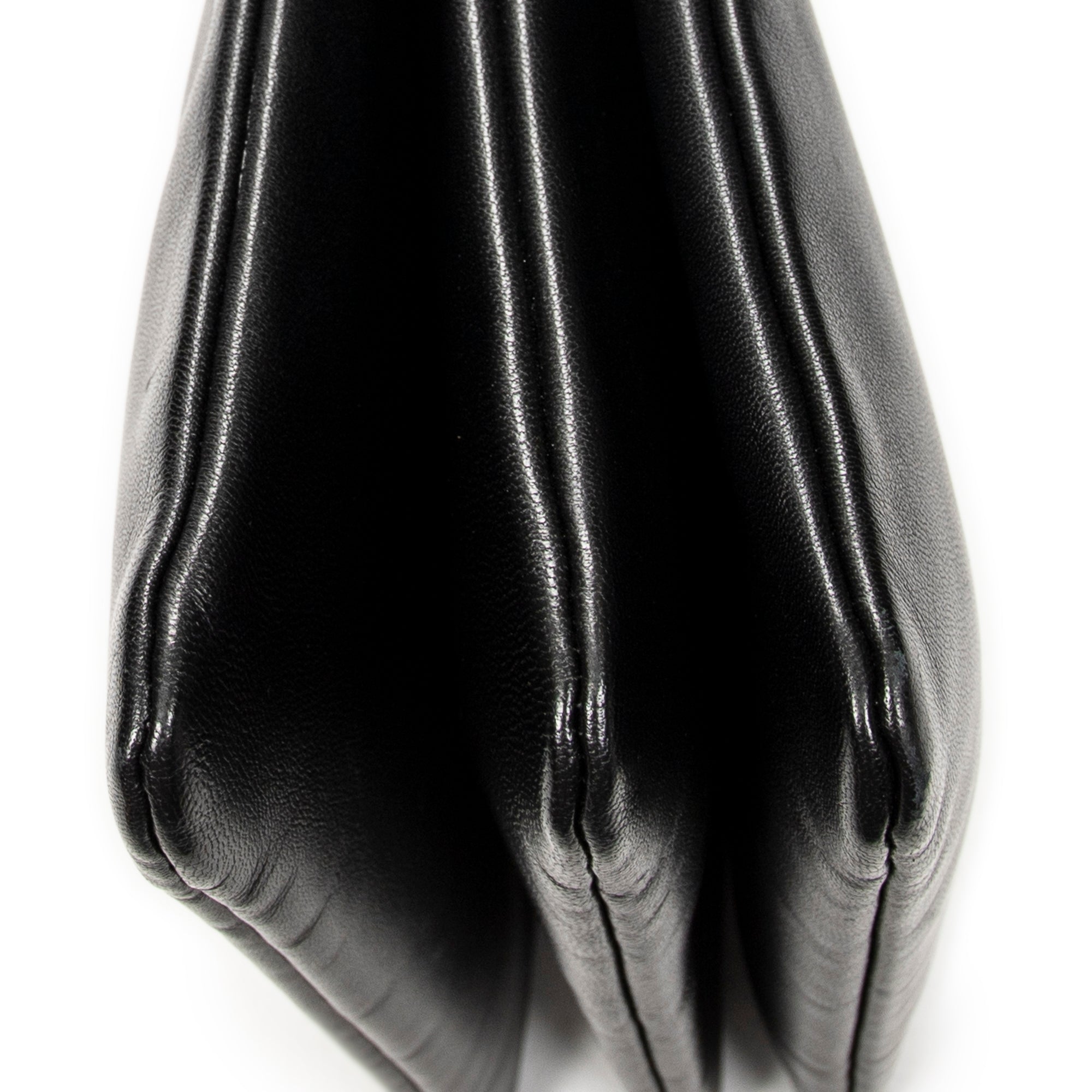 Shoulder Bag Small Trio Crossbody Black Calfskin Leather