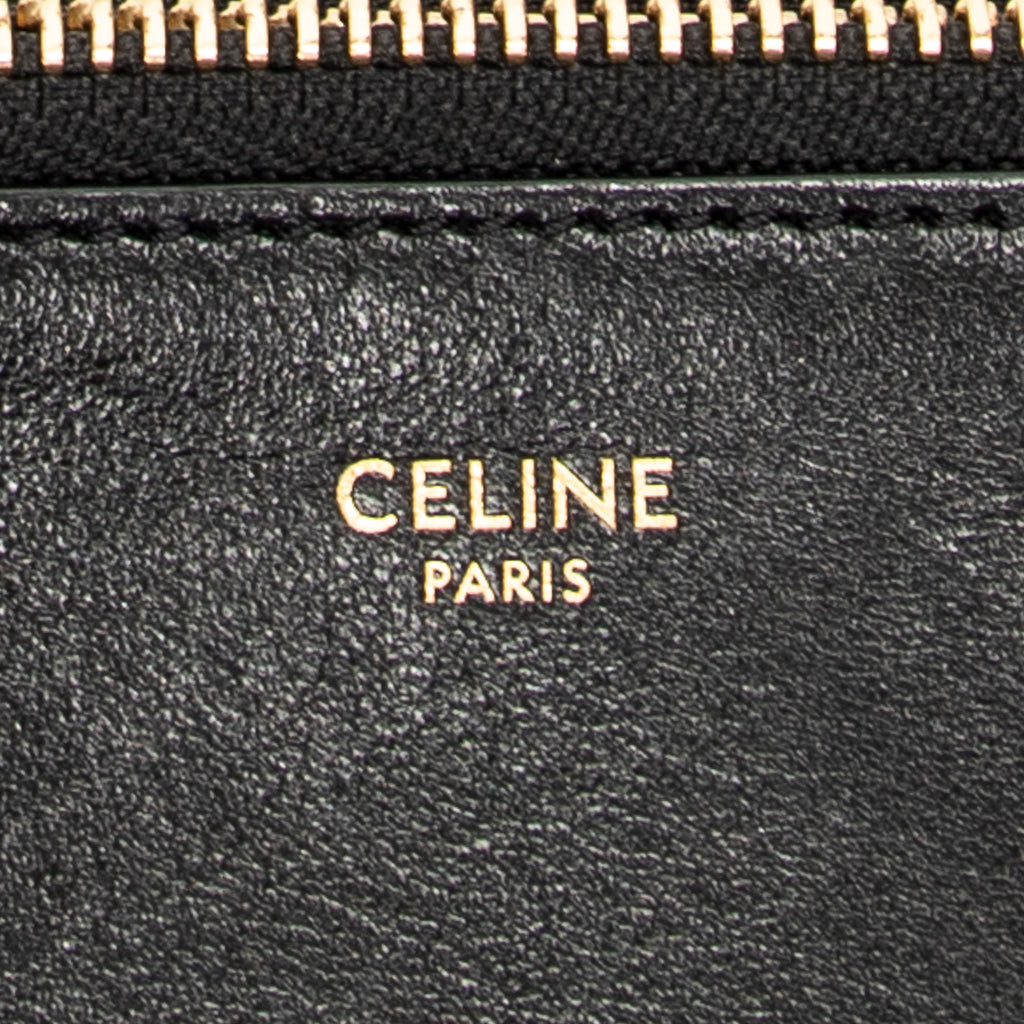 Shoulder Bag Small Trio Crossbody Black Calfskin Leather