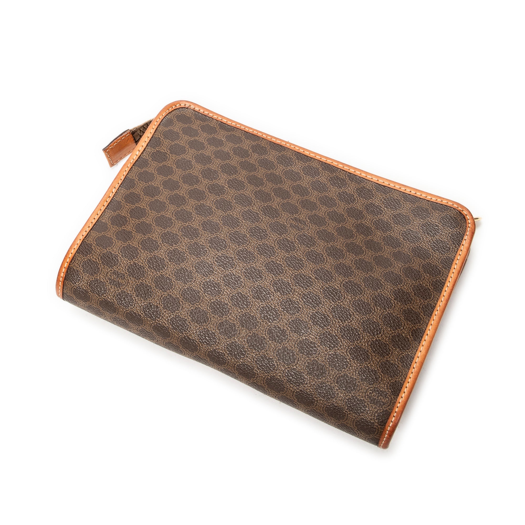 Clutch Vintage Clutch Brown Macadam Coated Canvas