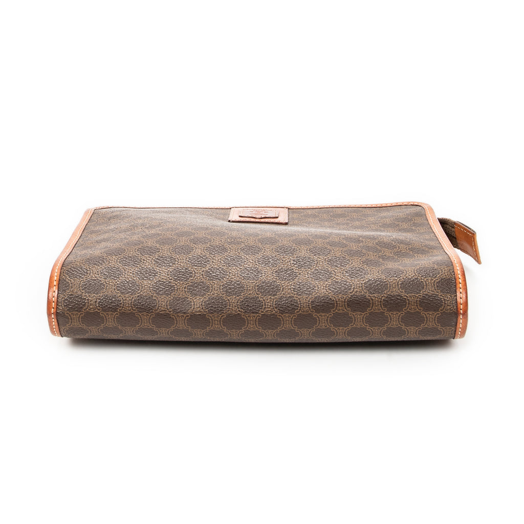 Clutch Vintage Clutch Brown Macadam Coated Canvas