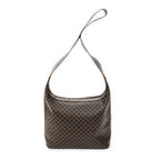 Shoulder Bag Vintage Shoulder Zip Hobo Black Macadam Coated Canvas