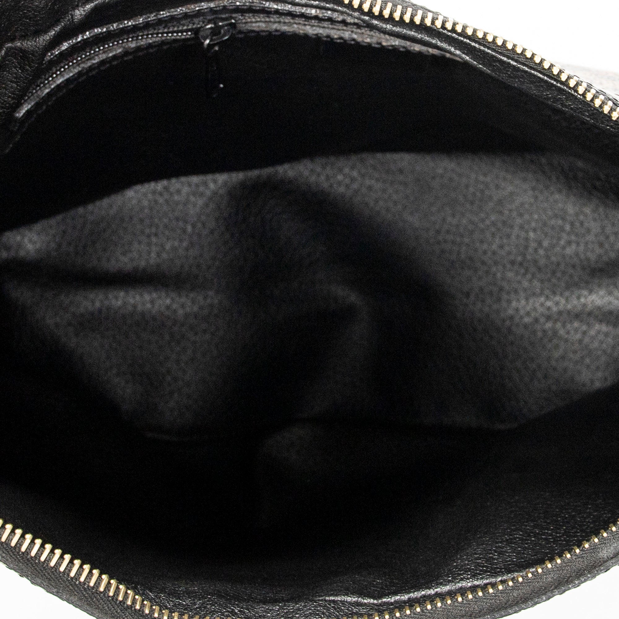 Shoulder Bag Vintage Shoulder Zip Hobo Black Macadam Coated Canvas